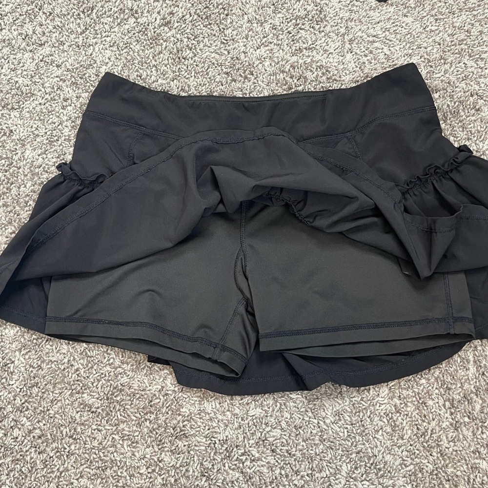 Kyodan Skort Athletic Ruffle Hem Tennis Golf Pickleball Activewear Skirt Black M - Picture 4 of 9